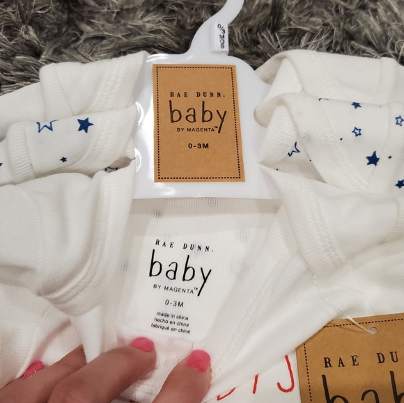 NWT Baby's Rae Dunn Bundle of 3 Onesies size 0-3M - Picture 5 of 5